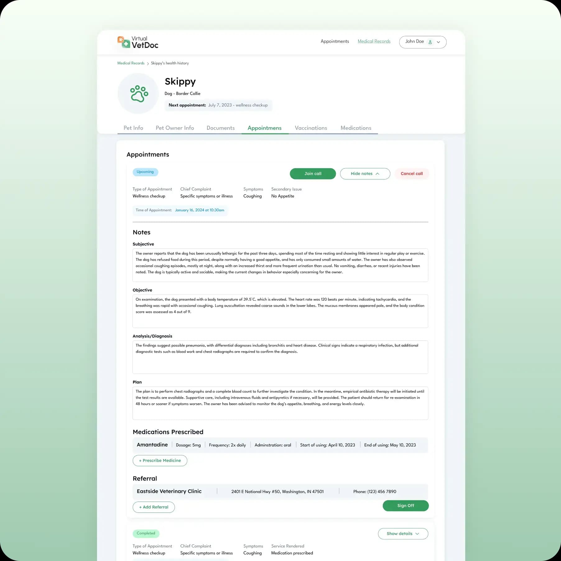 Medical Records Dashboard