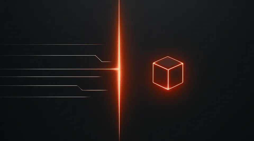 Graphic showing sensitive data streams entering a secure system.