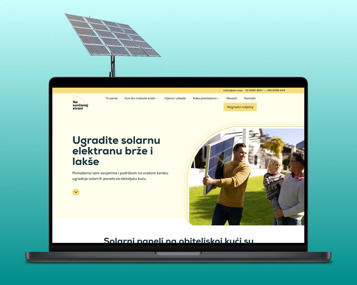 Making services around solar panels visible